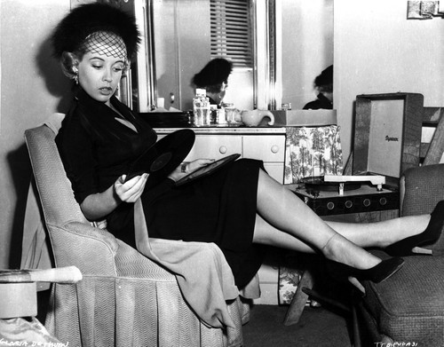 Gloria DeHaven Facing Her Mirror in Black and White Photo Print - Item # VARCEL697511