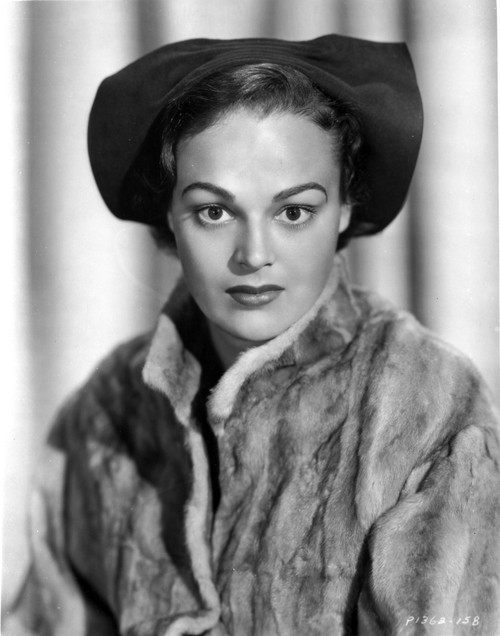 Katherine De Mille wearing Furry Coat Portrait Photo Print - Item # VARCEL697571