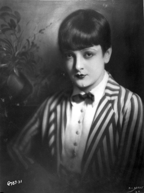 Lya De Putti Posed in Stripes Suit with bow Tie Photo Print - Item # VARCEL697597