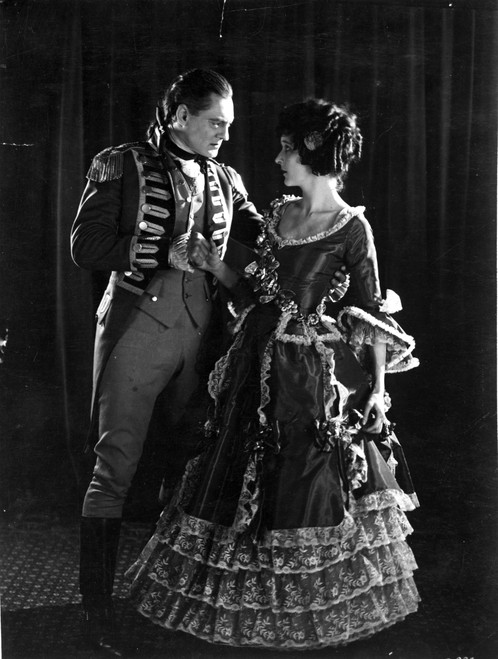 Carol Dempster in a Ruffled Dress with Man Photo Print - Item # VARCEL697603