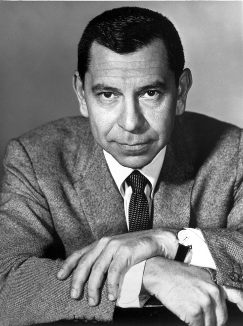 Jack Webb Looking Serious With Two Hands Cross Photo Print - Item # VARCEL697688