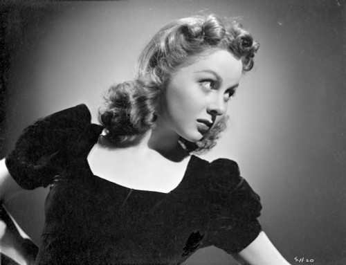 Susan Hayward wearing a Puff Sleeves Black Dress Photo Print - Item # VARCEL697711
