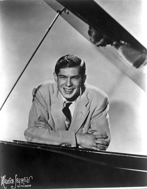 Johnnie Ray Leaning on Piano Photo Print - Item # VARCEL697743