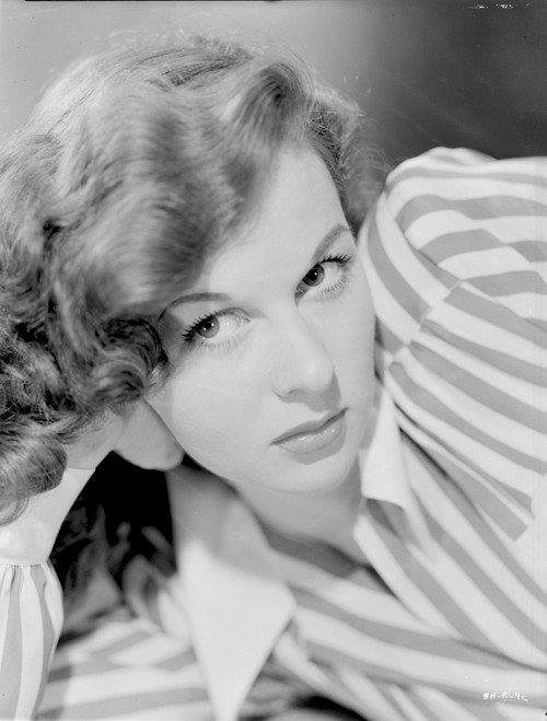 Susan Hayward Posed in a Stripe Long Sleeve Photo Print - Item # VARCEL697771