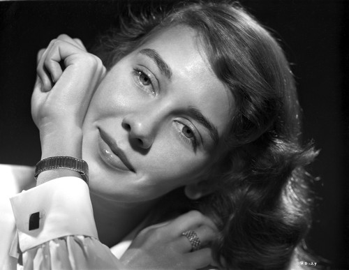 Betsy Drake Portrait in White Collar Shirt with Hand Rubbing on the Face Photo Print - Item # VARCEL697799