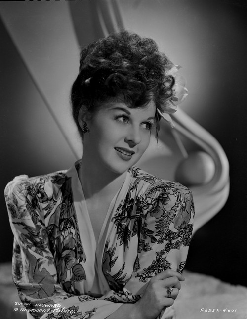 Susan Hayward wearing a Printed Blouse Photo Print - Item # VARCEL697866