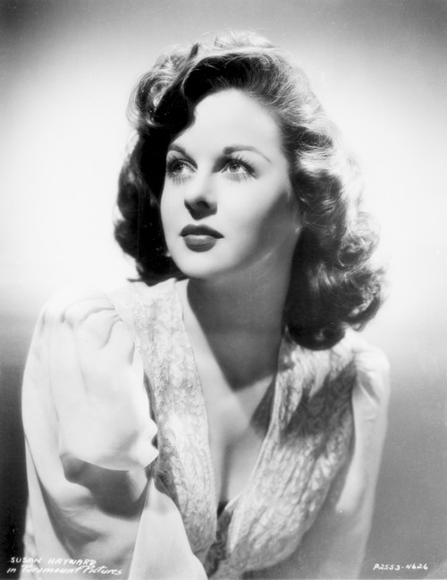Susan Hayward Looking Up and wearing a Dress Photo Print - Item # VARCEL697845