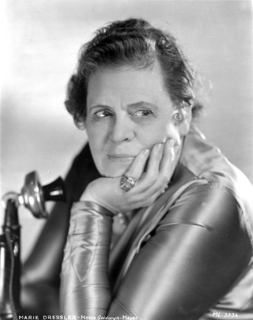 Marie Dressler Head Leaning on Hand in Classic Portrait Photo Print - Item # VARCEL697859