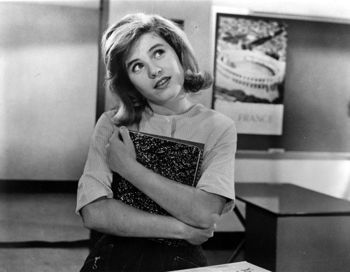Patty Duke Looking Up on White Top Photo Print - Item # VARCEL697873