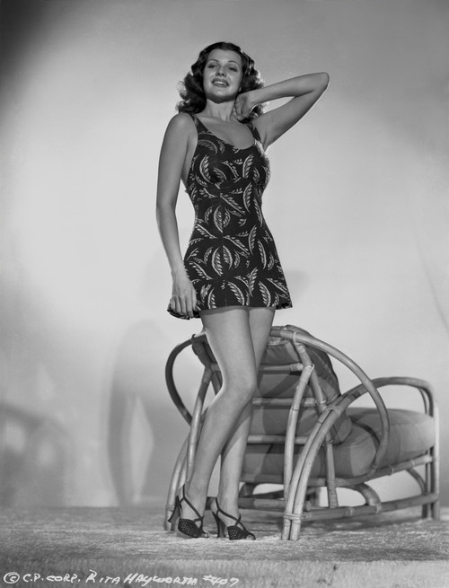 Rita Hayworth Pose in Elegant Dress Photo Print - Item # VARCEL697897
