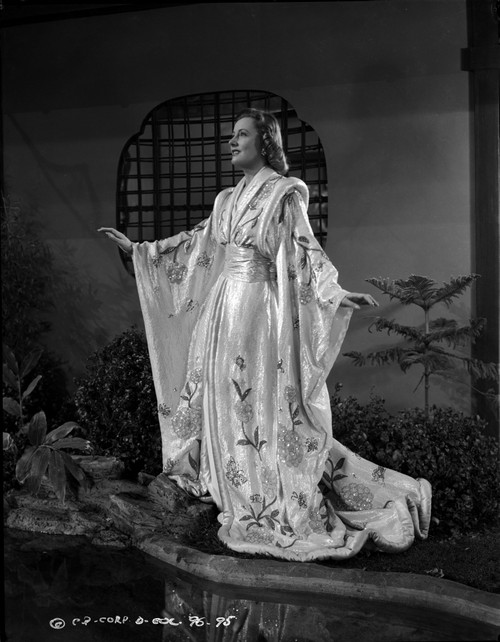 Irene Dunne on an Embroidered Gown Portrait Photo Print - Item # VARCEL697919