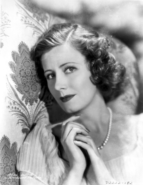 Irene Dunne on a Dress wearing Pearl Necklace Photo Print - Item # VARCEL697975