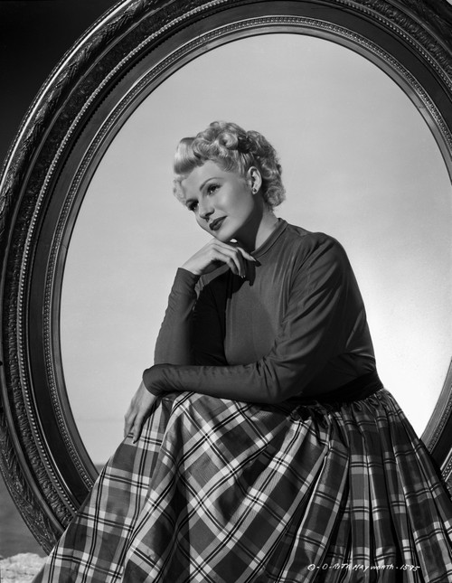 Rita Hayworth Posed in Stripe Blouse Photo Print - Item # VARCEL698051