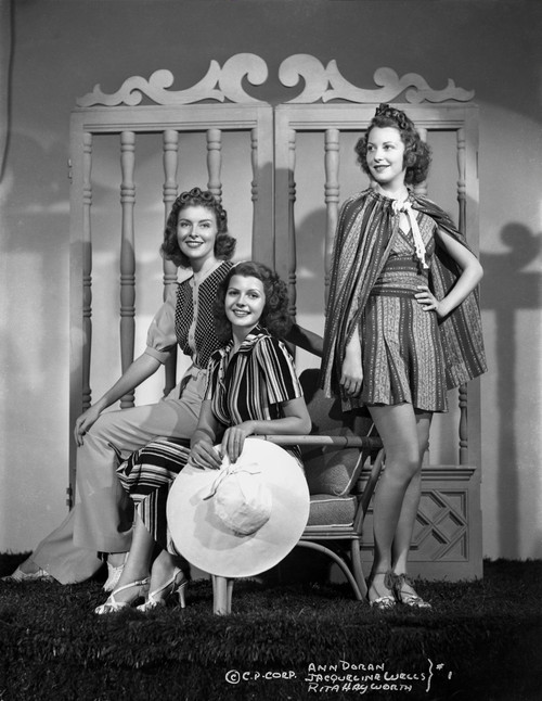 Rita Hayworth Posed with Stripes Photo Print - Item # VARCEL698062
