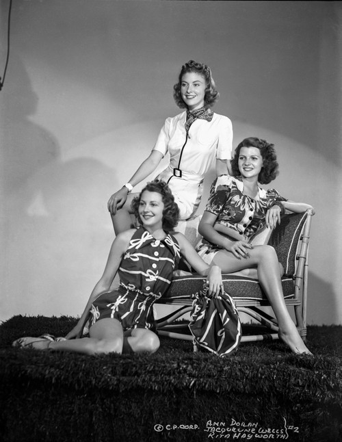 Rita Hayworth Posed with Two Women Photo Print - Item # VARCEL698065