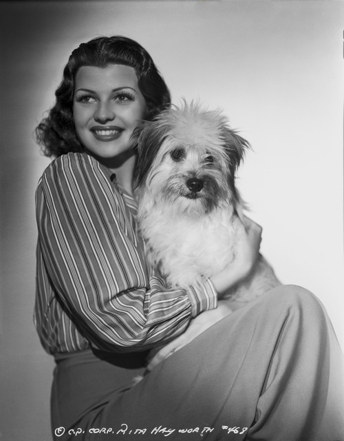Rita Hayworth Posed with a Stripe Long Sleeve Photo Print - Item # VARCEL698080