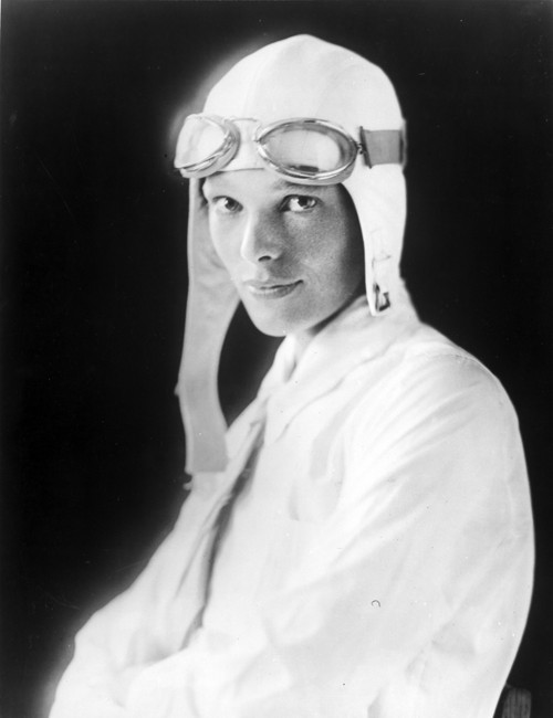 Amelia Earhart on Jet Pilot Costume Portrait Photo Print - Item # VARCEL698107
