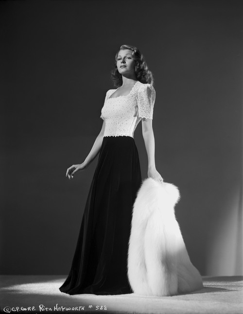 Rita Hayworth Posed with Black Long Skirt Photo Print - Item # VARCEL698166