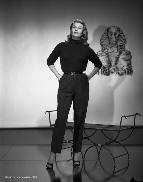 Rita Hayworth smiling and Posed in all Black Photo Print - Item # VARCEL698169