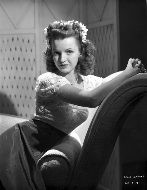 Dale Evans on a Dress and Leaning on a Chair Portrait Photo Print - Item # VARCEL698171