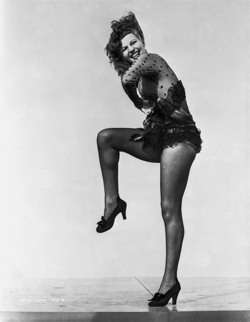 Rita Hayworth Posed in Lingerie, standing with One Leg Photo Print - Item # VARCEL698285