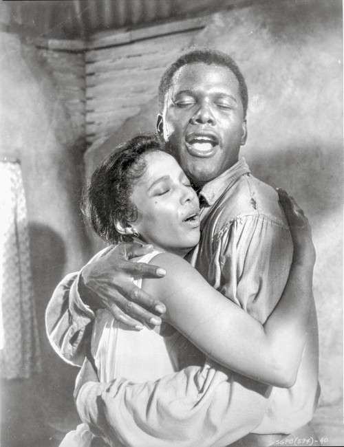 Porgy And Bess hugging Couple Portrait in Black and White Photo Print - Item # VARCEL698325