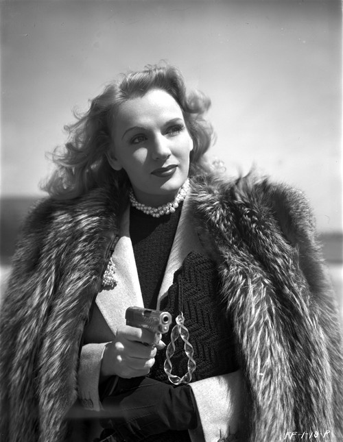 Frances Farmer on Thick Furry Coat Portrait Photo Print - Item # VARCEL698348