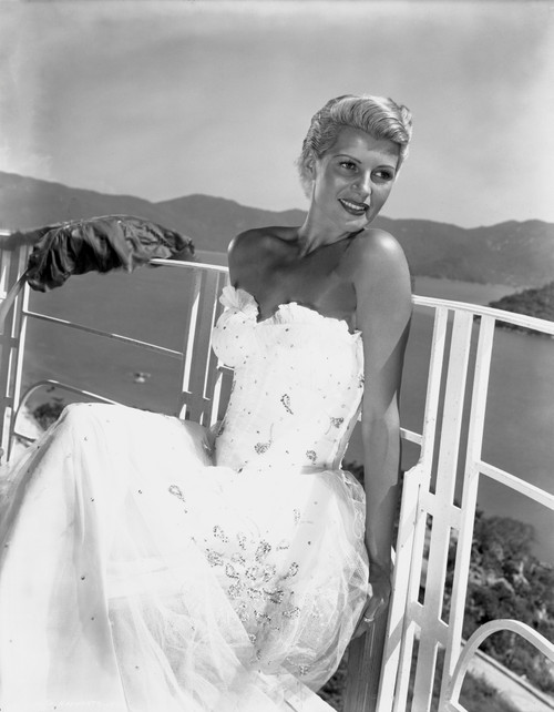 Rita Hayworth wearing a Wedding Gown Looking Side Ways Pose Photo Print - Item # VARCEL698350