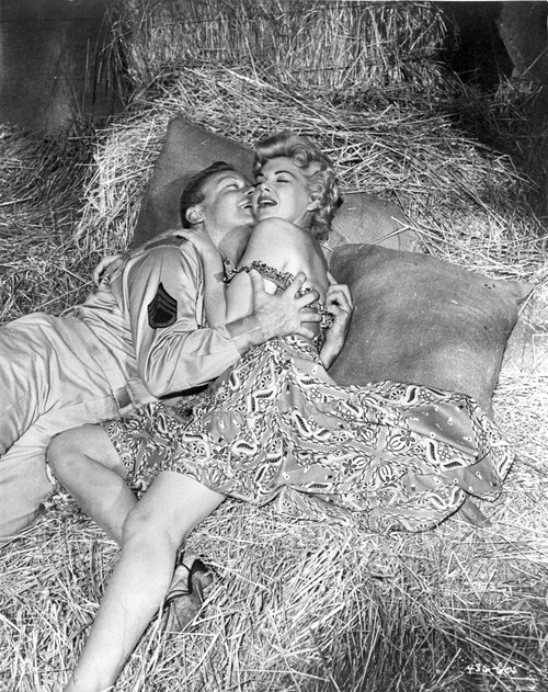 Naked And The Dead Bed Scene in Black and White Photo Print - Item # VARCEL698408