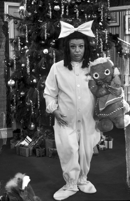 Totie Fields on Slumber Attire With Stuffed Toy Portrait Photo Print - Item # VARCEL698509