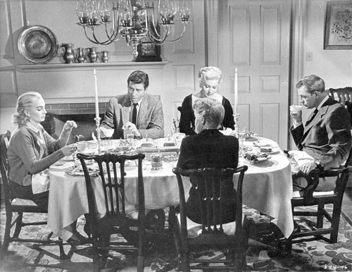 Home Before Dark Dining Scene in Black and White Photo Print - Item # VARCEL698531