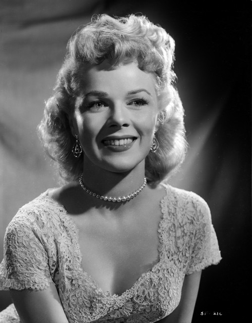 Sally Forrest on Embroidered Top smiling Portrait Photo Print - Item # VARCEL698575