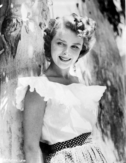 A portrait of Sally Forrest outdoors Photo Print - Item # VARCEL698581