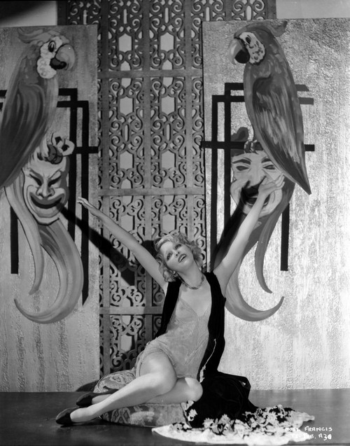 Noel Francis Woman on Floor with Parrot Portrait Photo Print - Item # VARCEL698717