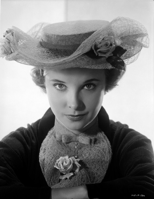 Mona Freeman with Lace Hat Portrait Photo Print - Item # VARCEL698741