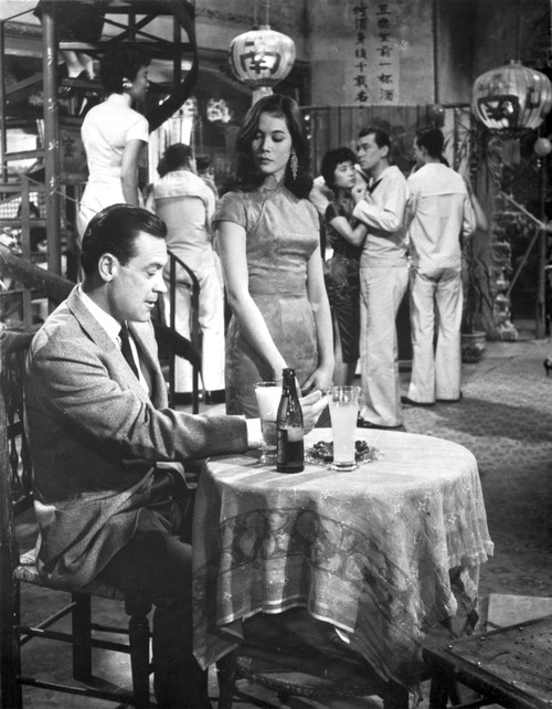 World Of Suzie Wong Man sitting with Woman in Movie Scene Photo Print - Item # VARCEL698750