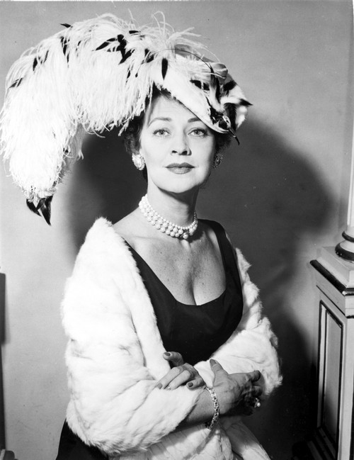 A portrait of Jane Froman wearing a feather hat Photo Print - Item # VARCEL698785