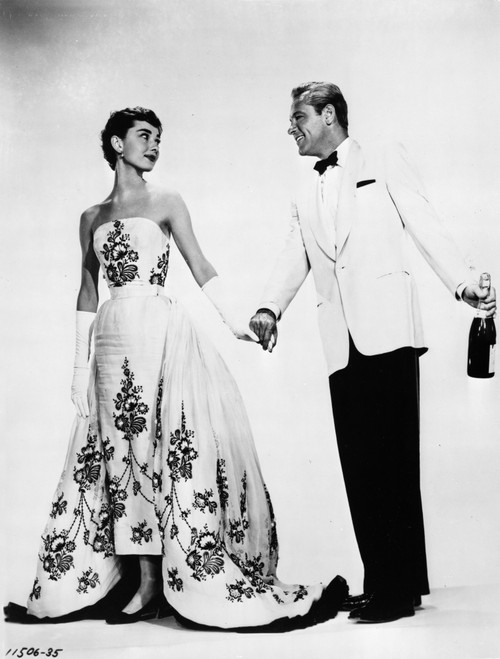 Audrey Hepburn Beautiful White Gown Iconic Photo Print - Item # VARCEL698836