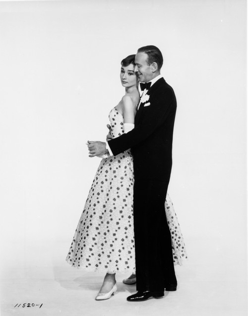 Portrait of Audrey Hepburn and Fred Astaire Dancing in White Background Photo Print - Item # VARCEL698842