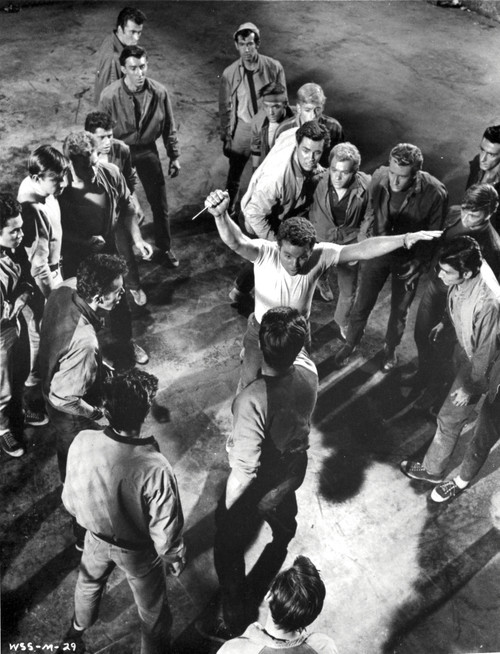 West Side Story Fighting Scene in Black and White Photo Print - Item # VARCEL698901