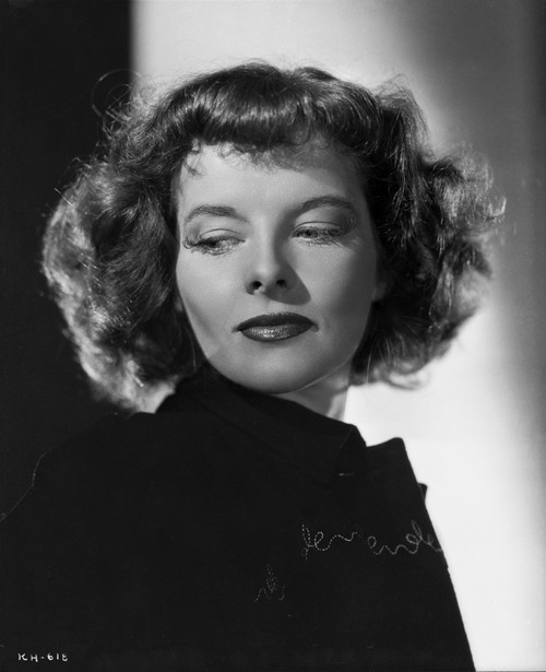 Katharine Hepburn Posed Side View in Black Gown Photo Print - Item # VARCEL698984