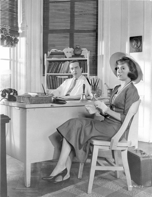 Splendor In The Grass Man and Woman Talking in the Office Excerpt from Film in Black and White Photo Print - Item # VARCEL698990