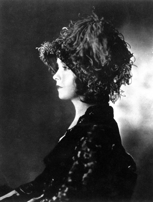 Lillian Gish on a Furry Hat sitting Side View Photo Print - Item # VARCEL699119
