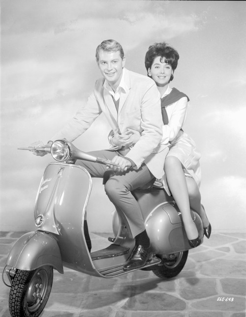 Rome Adventure Man and Woman Riding on a Scooter Photo Print - Item # VARCEL699143