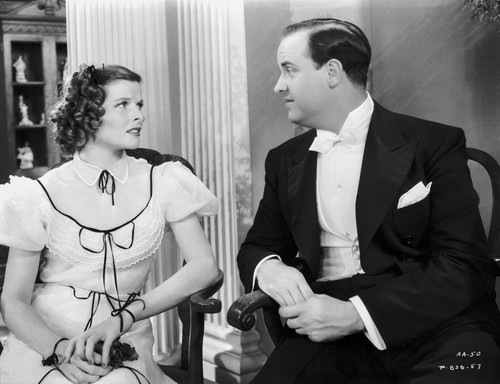 Katharine Hepburn Talking with Man Photo Print - Item # VARCEL699167