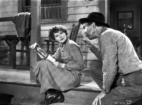 Katharine Hepburn Talking to a Man Movie Scene Photo Print - Item # VARCEL699222