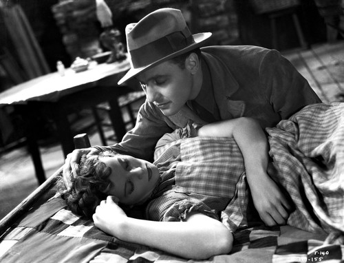 Katharine Hepburn Lying in Bed with A Man Cuddling Photo Print - Item # VARCEL699202
