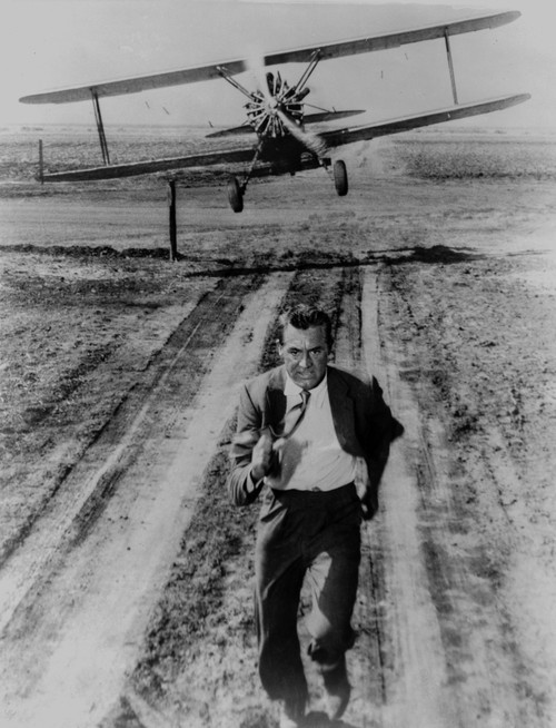 North By Northwest Running Scene in Black and White Photo Print - Item # VARCEL699493