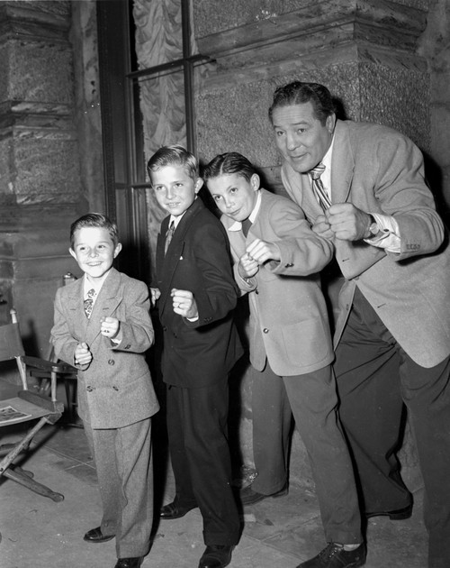 Behind the scenes of a boxing film Photo Print - Item # VARCEL699560