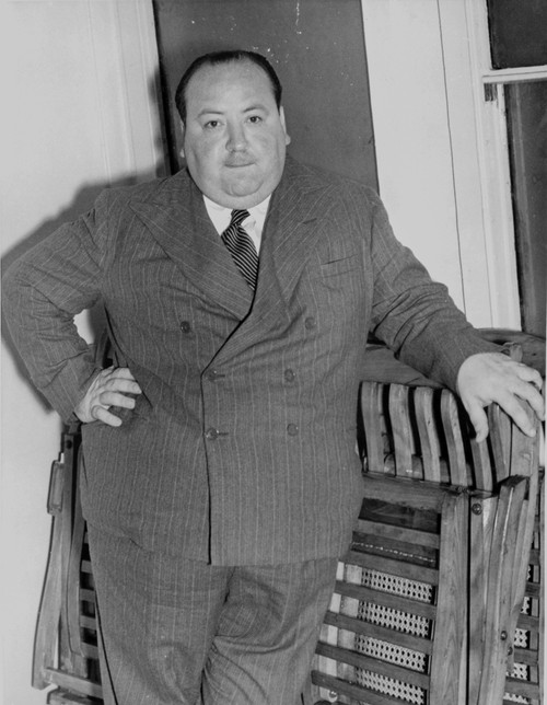 Hitchcock Alfred Portrait in Black and White Photo Print - Item # VARCEL699623
